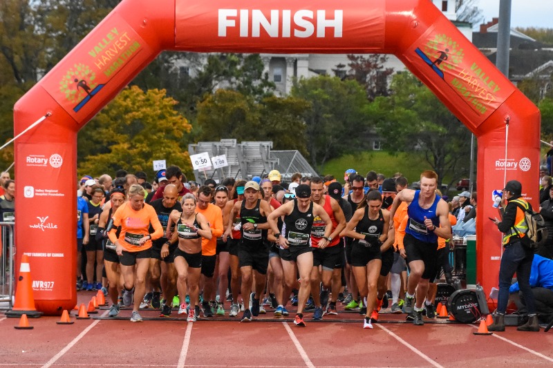 Participants of Valley Harvest Marathon